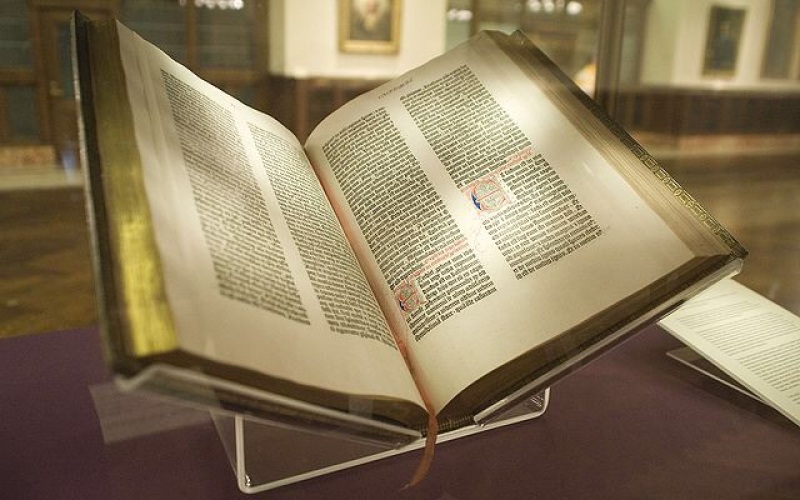 Photo of the Gutenberg Bible